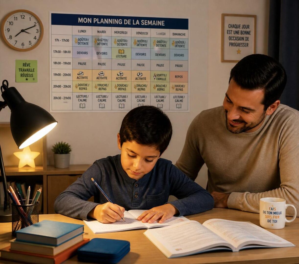 découvrez une routine en 4 étapes simples pour gérer les devoirs du soir sans stress, éviter les crises et terminer à l’heure efficacement.