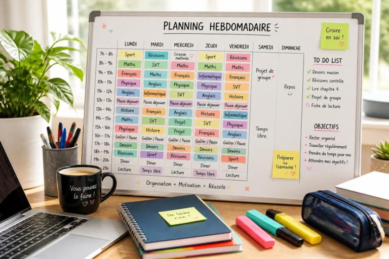 découvrez un planning hebdomadaire efficace pour aider les élèves débordés à s'organiser facilement. modèle prêt à copier pour mieux gérer son temps et réussir.